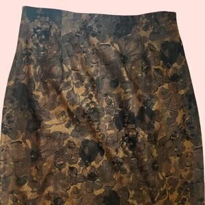Vintage brown floral maxi skirt